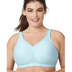 Glamorise Magiclift Seamless Sportsbra Wirefree, Frosted Aqua, NWOT, Size 36H